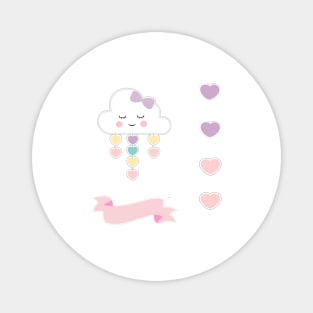 Cloud Candyfloss Sticker Pack Magnet